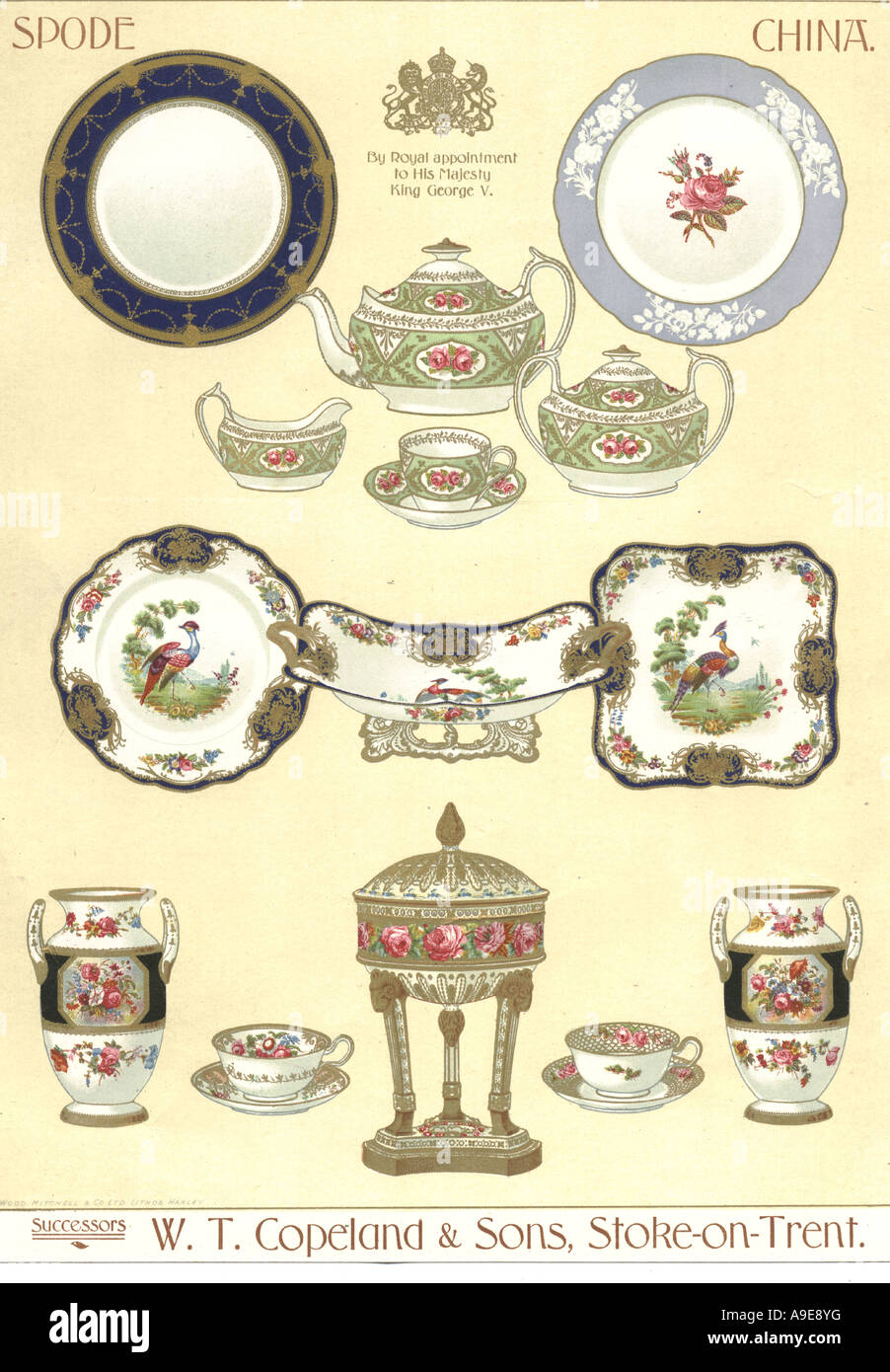 Annuncio Chromolithographed dal legno Mitchell & Co Ltd per Copeland circa 1912 Foto Stock