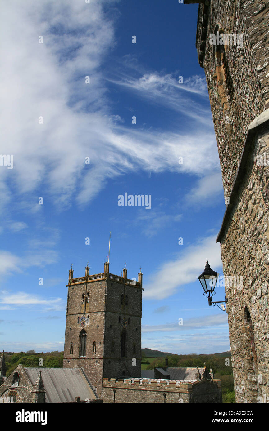 St David's Cathedral, Pembrokeshire, Galles Foto Stock