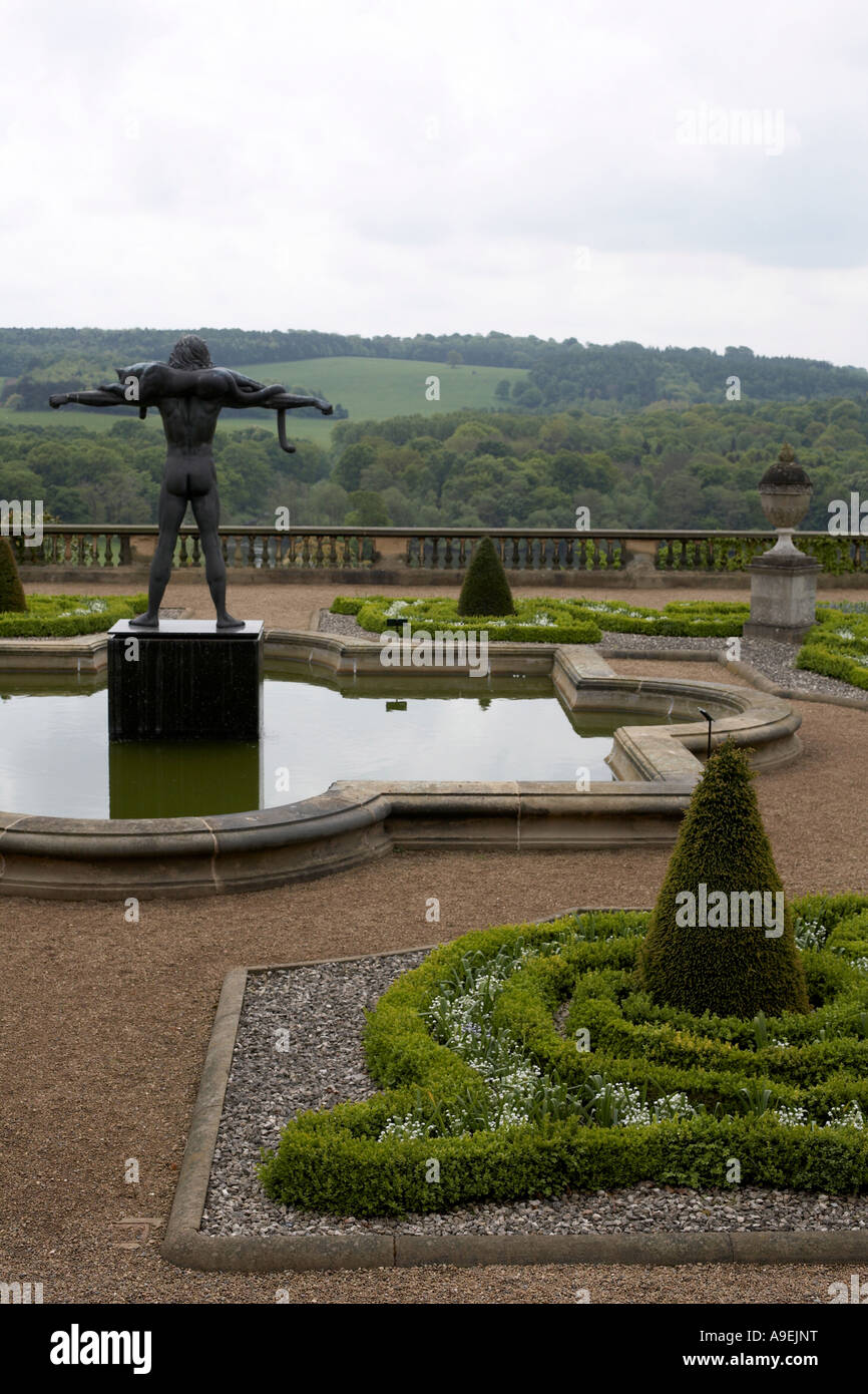 Terrance giardini, Harewood House, vicino a Leeds, nello Yorkshire, Inghilterra, Regno Unito Foto Stock