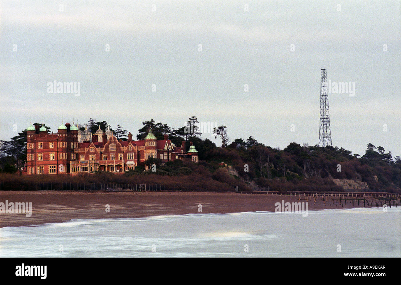 Bawdsey Manor nel Suffolk, un ex RAF base dove il radar è stato sviluppato nel 1938 e ha giocato un ruolo fondamentale nella Battaglia di Bretagna. Foto Stock