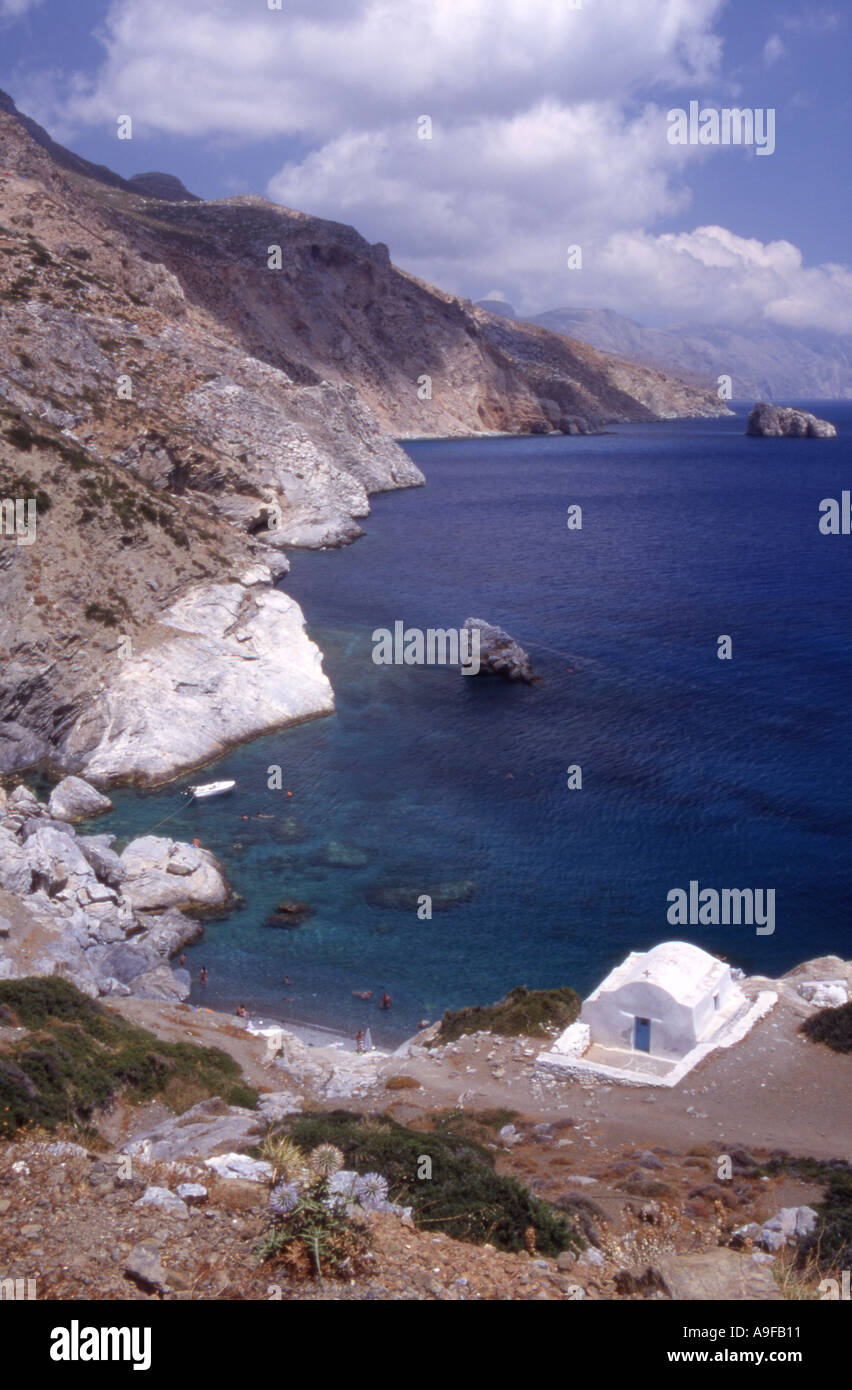 Grecia AMORGOS Aghia Ana Foto Stock