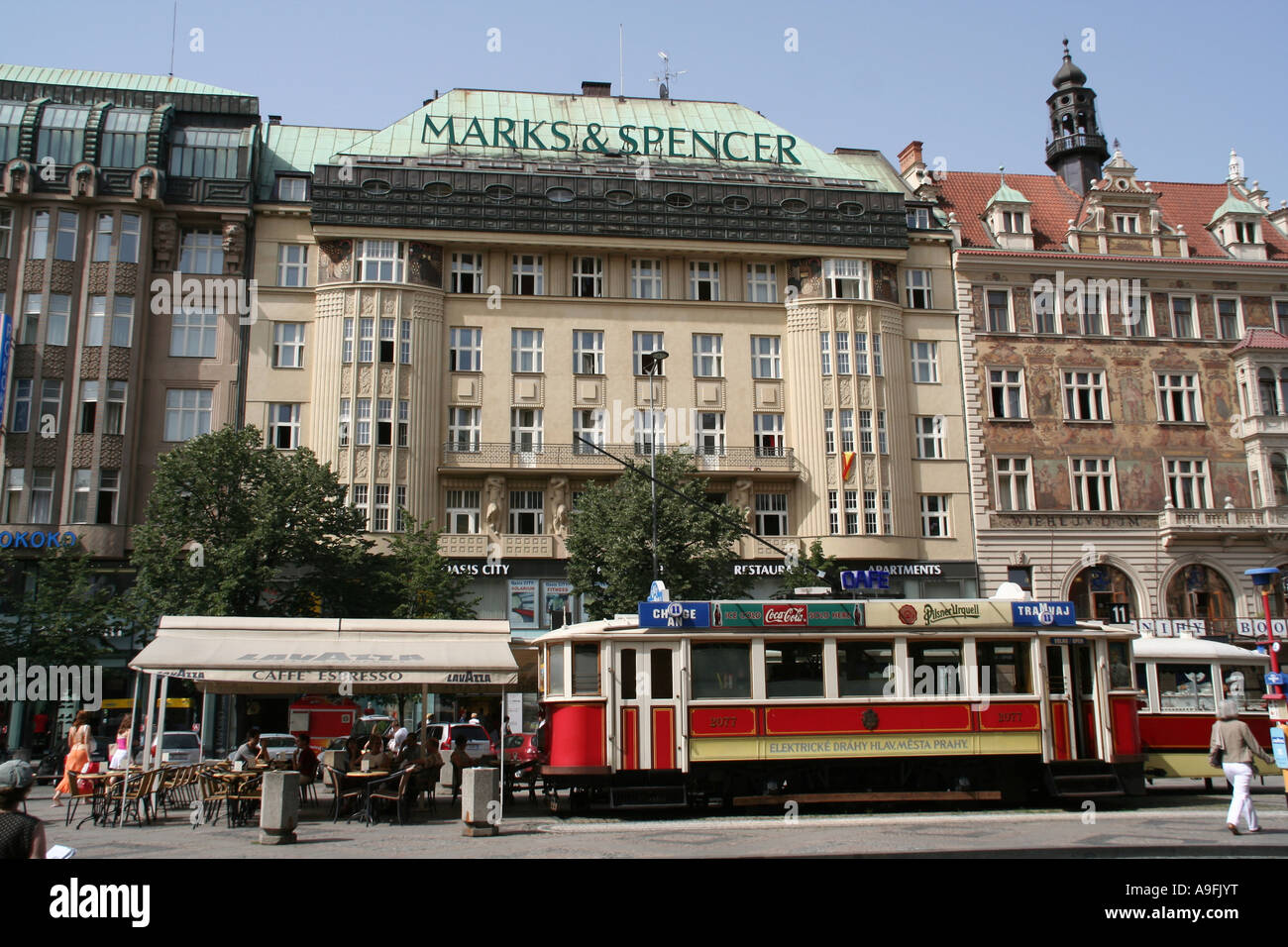 Marks & Spencer british department store di Praga Repubblica Ceca Foto Stock