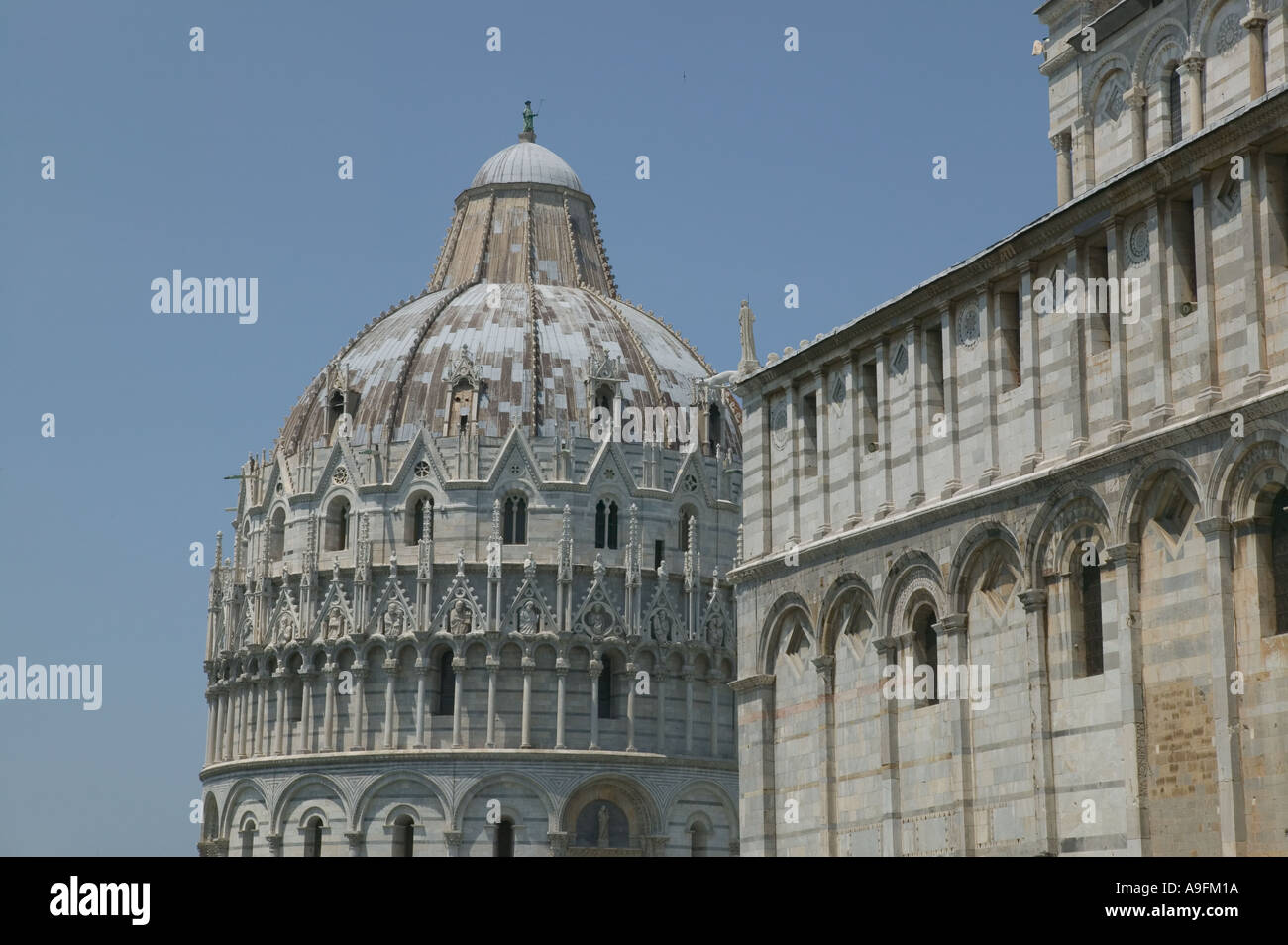 Italia Toscana Pisa Duomo e Battistero Estate 2005 Foto Stock