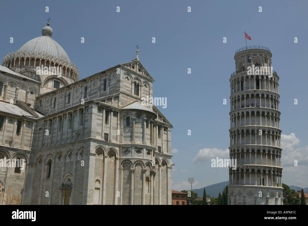 Italia Toscana Pisa la torre pendente di Pisa Estate 2005 Foto Stock