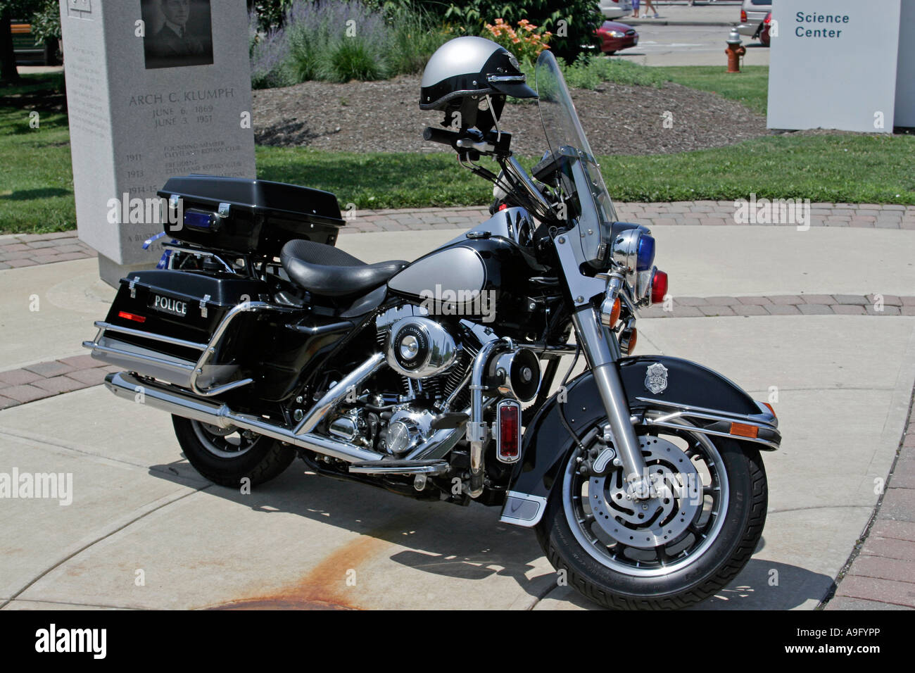 La polizia Harley Davidson Foto Stock