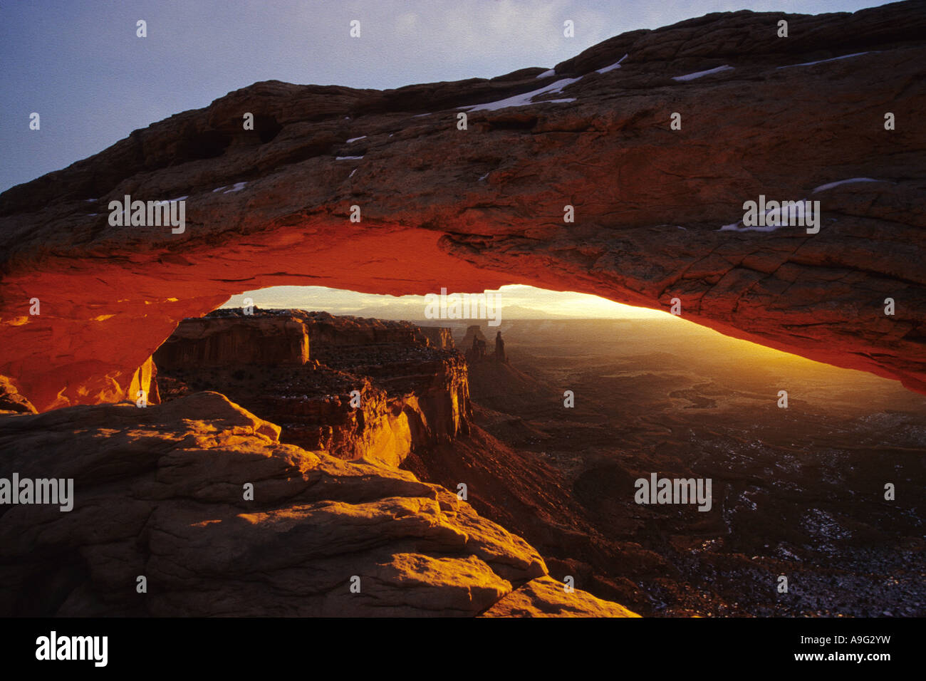 Mesa Arch, USA Utah, Canyonlands NP Foto Stock