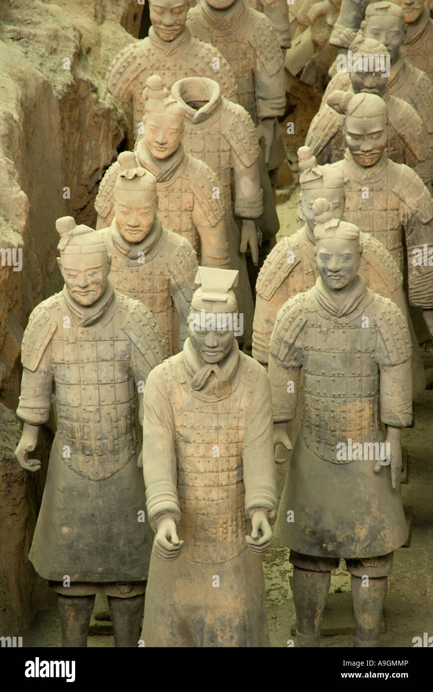 Xian dell'armata di terracotta e di Qin Shihuangdi Museum buca numero 1 Foto Stock