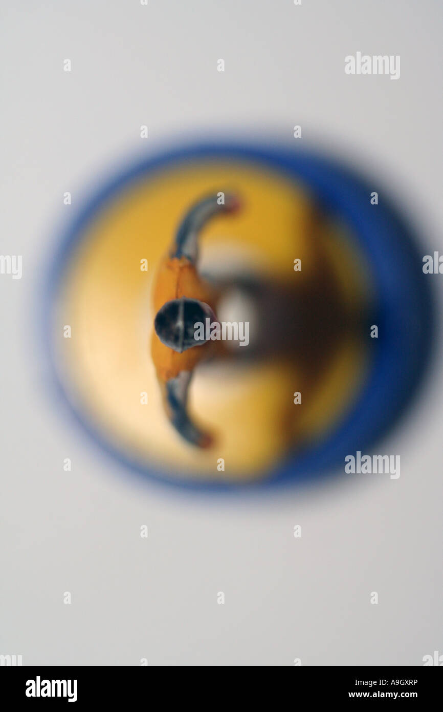 Tettuccio di Subbuteo® Replica di Leeds Tabella giocatore di calcio Foto Stock