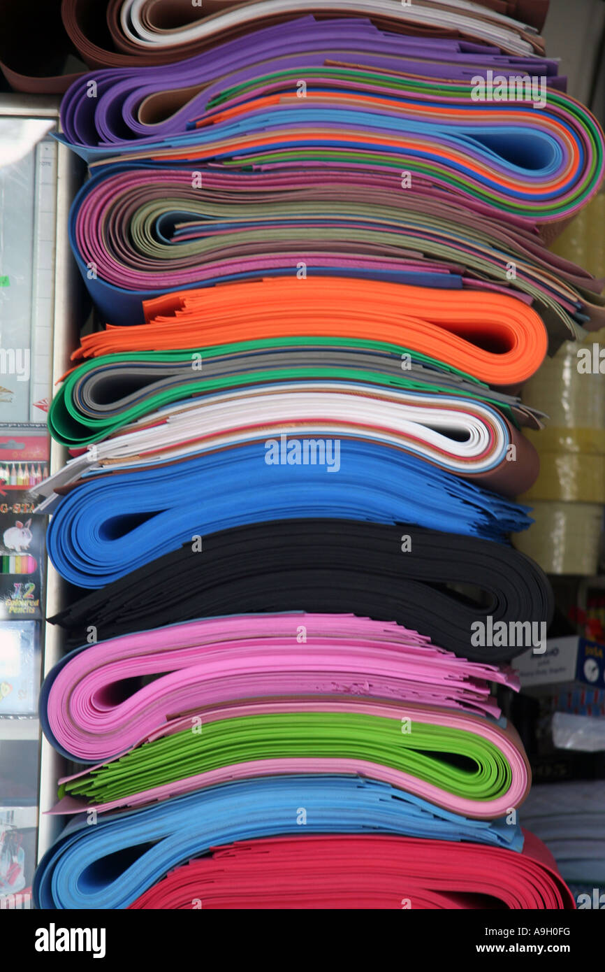 PVC colorato pila Hanoi Foto Stock