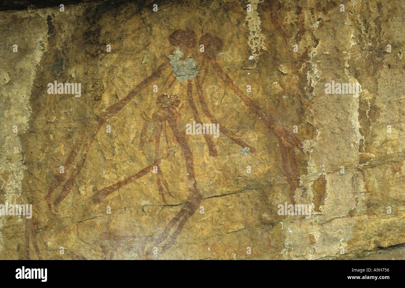 Archeologia pitture rupestri scarpata Masai Arte Rock Res Kondoa Arte Rock Kolo Tanzania Foto Stock