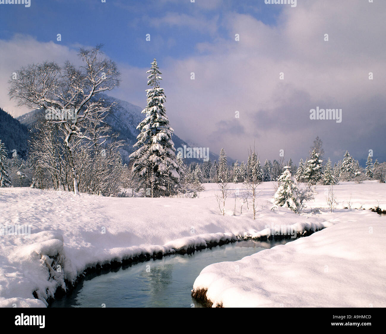 DE - Baviera: inverno vicino a Ettal Foto Stock