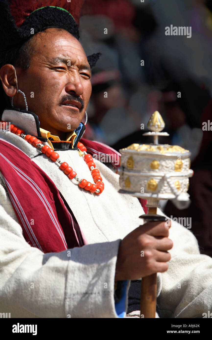 Un modo tipico del canto a Leh, Ladakh, Jammu Kashmir India Foto Stock