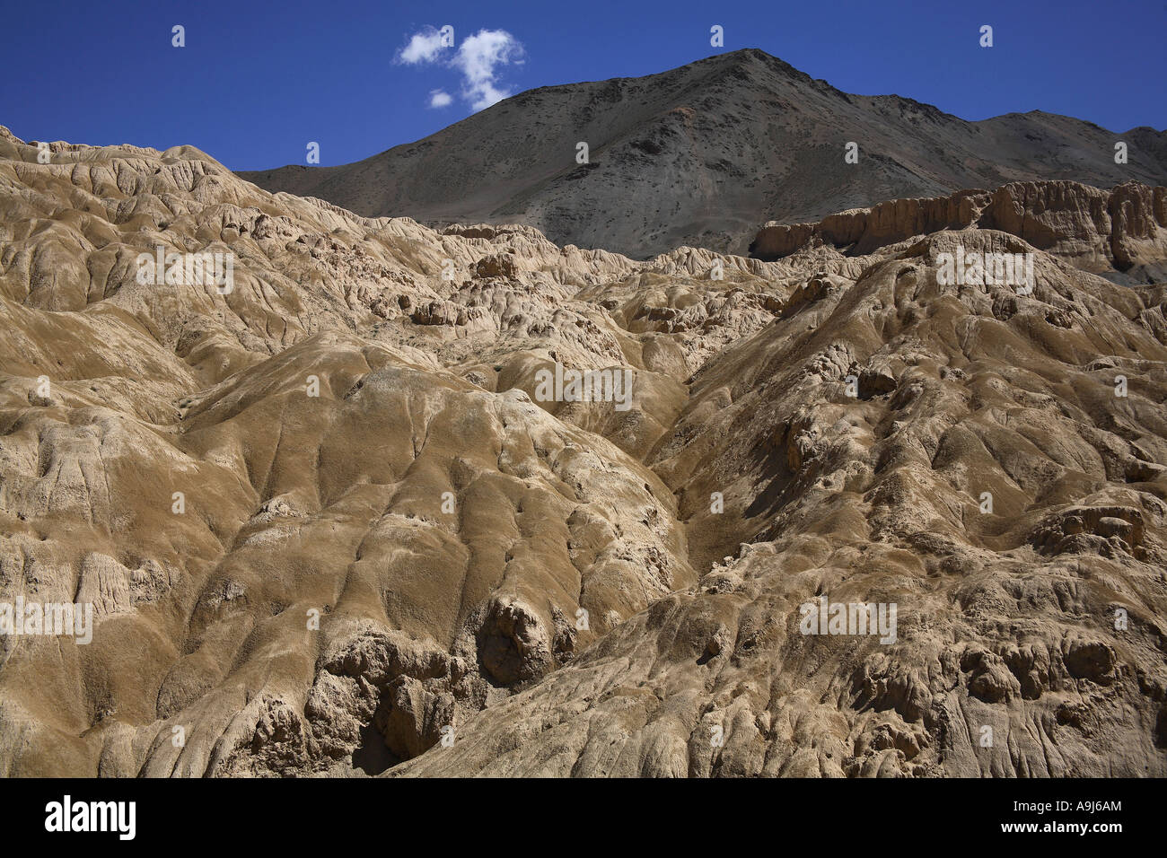Tipica struttura geologica a lamayaru, Ladakh, Jammu Kashmir India Foto Stock