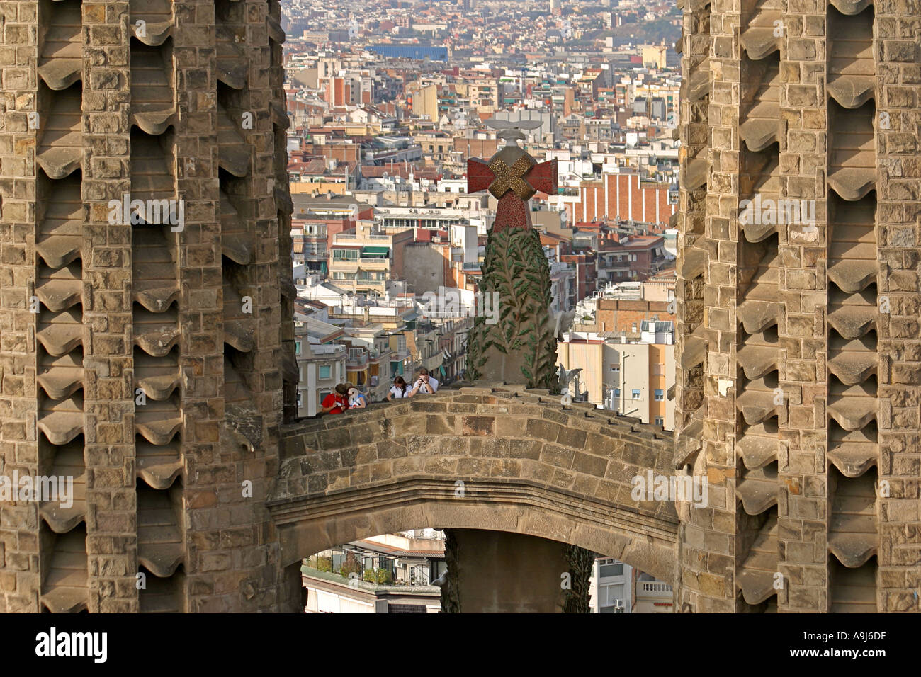 La Sagrada Familia di Antoni Gaudì a Barcellona, Spagna Foto Stock