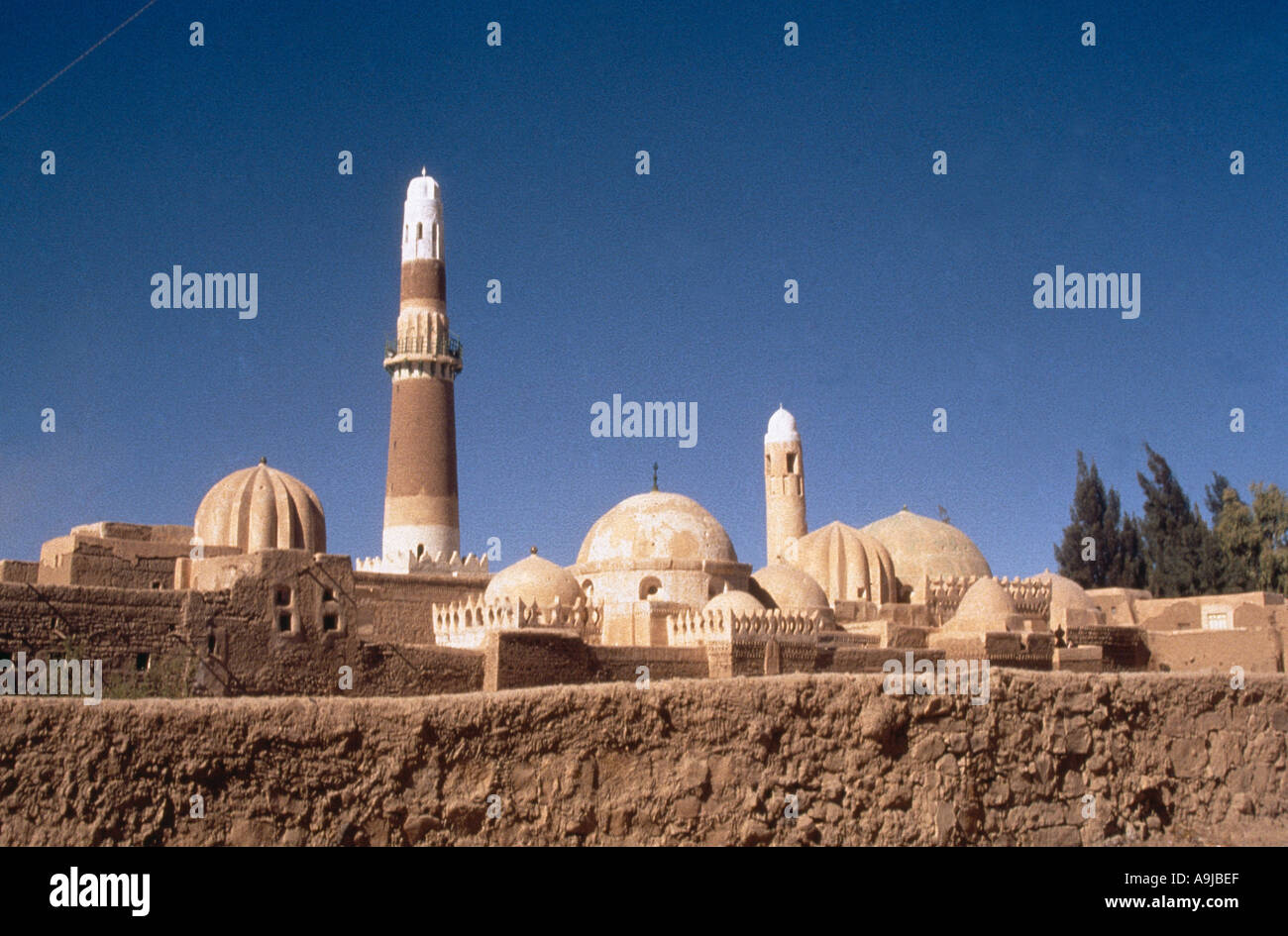 Sada Yemen esterno dell'antica Moschea al-Hadi del IX secolo Foto Stock