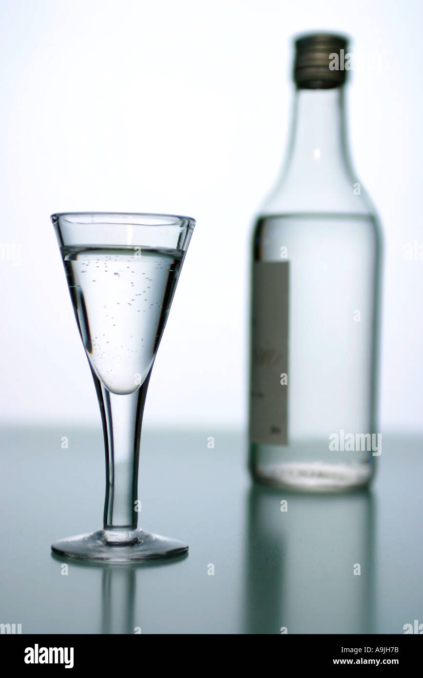 un bicchiere di vodka Foto Stock