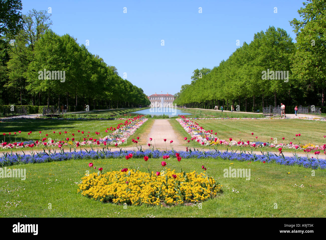 Castello di Schleissheim primavera Muenchen Monaco di Baviera Baviera Germania Europa Foto Stock