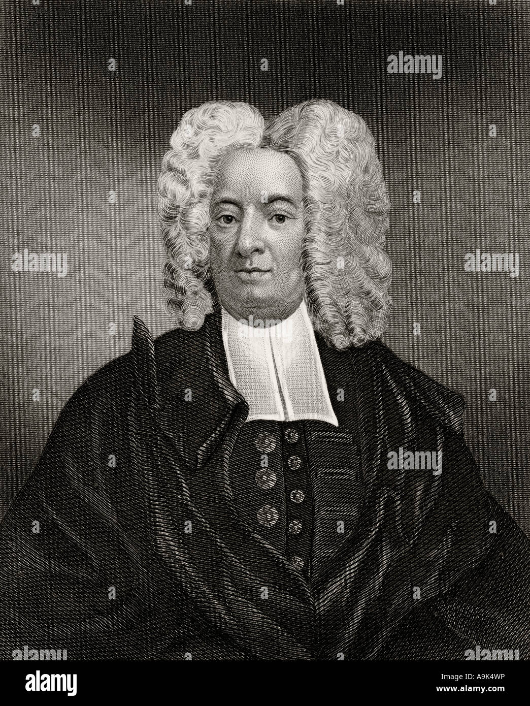 Mather cotone, 1663 - 1728. Ministro puritano americano. Foto Stock