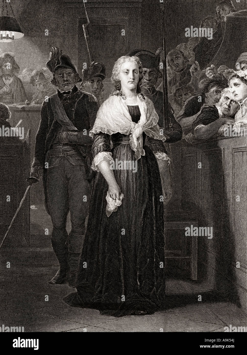 Maria Antonietta, 1755 - 1793, davanti al tribunale rivoluzionario, ottobre 14,1793. Foto Stock