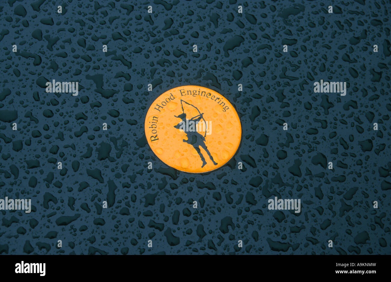 Robin Hood badge auto. Inglese del costruttore di automobili. Robin Hood in auto per marca badge British maker Foto Stock