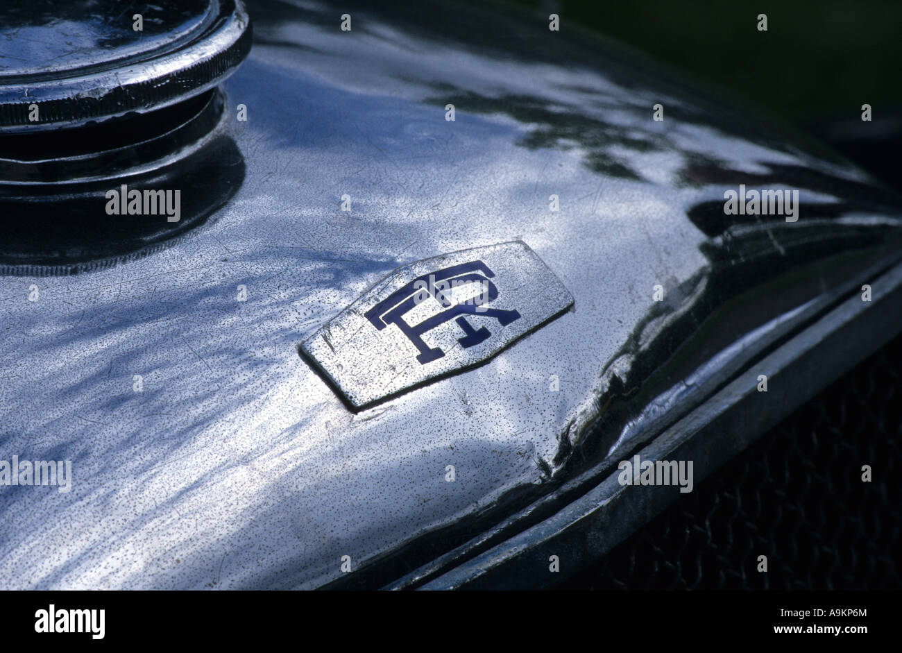 Railton-Terraplane del 1933. Inglese Il costruttore di auto 1933 al 1949. Railton badge Terraplane marque British auto maker Foto Stock