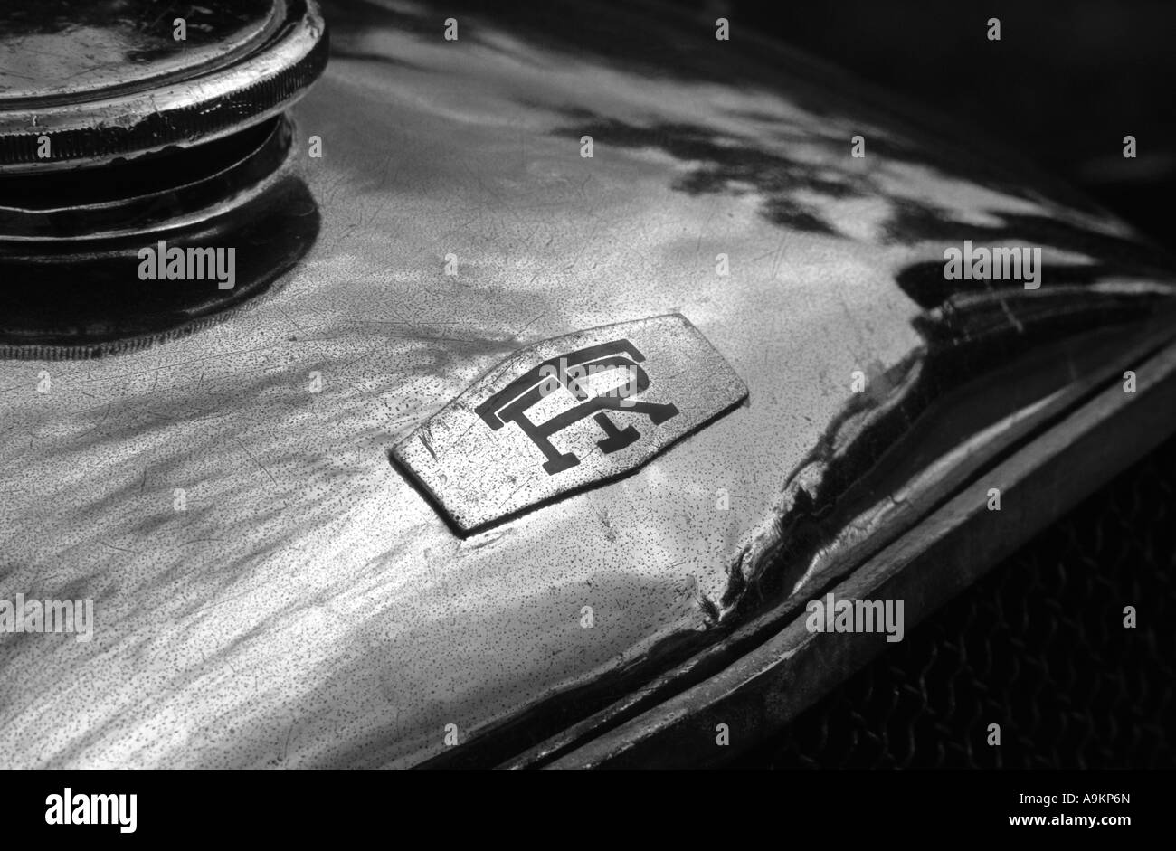 Railton-Terraplane del 1933. Inglese Il costruttore di auto 1933 al 1949. Railton badge Terraplane marque British auto maker Foto Stock