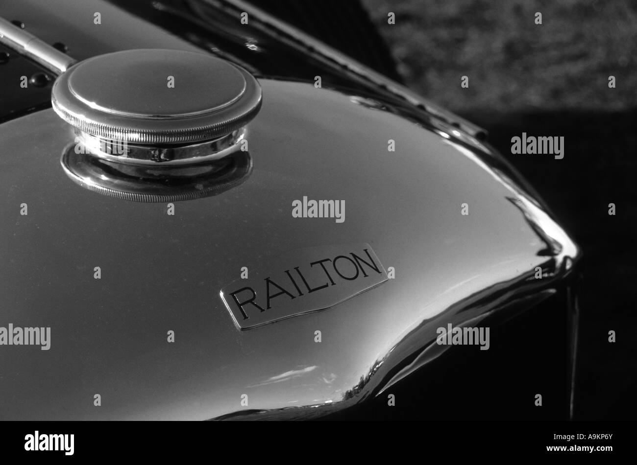 Auto Railton badge. Inglese Il costruttore di auto 1933 al 1949. Railton badge auto marque British maker motif fare Foto Stock