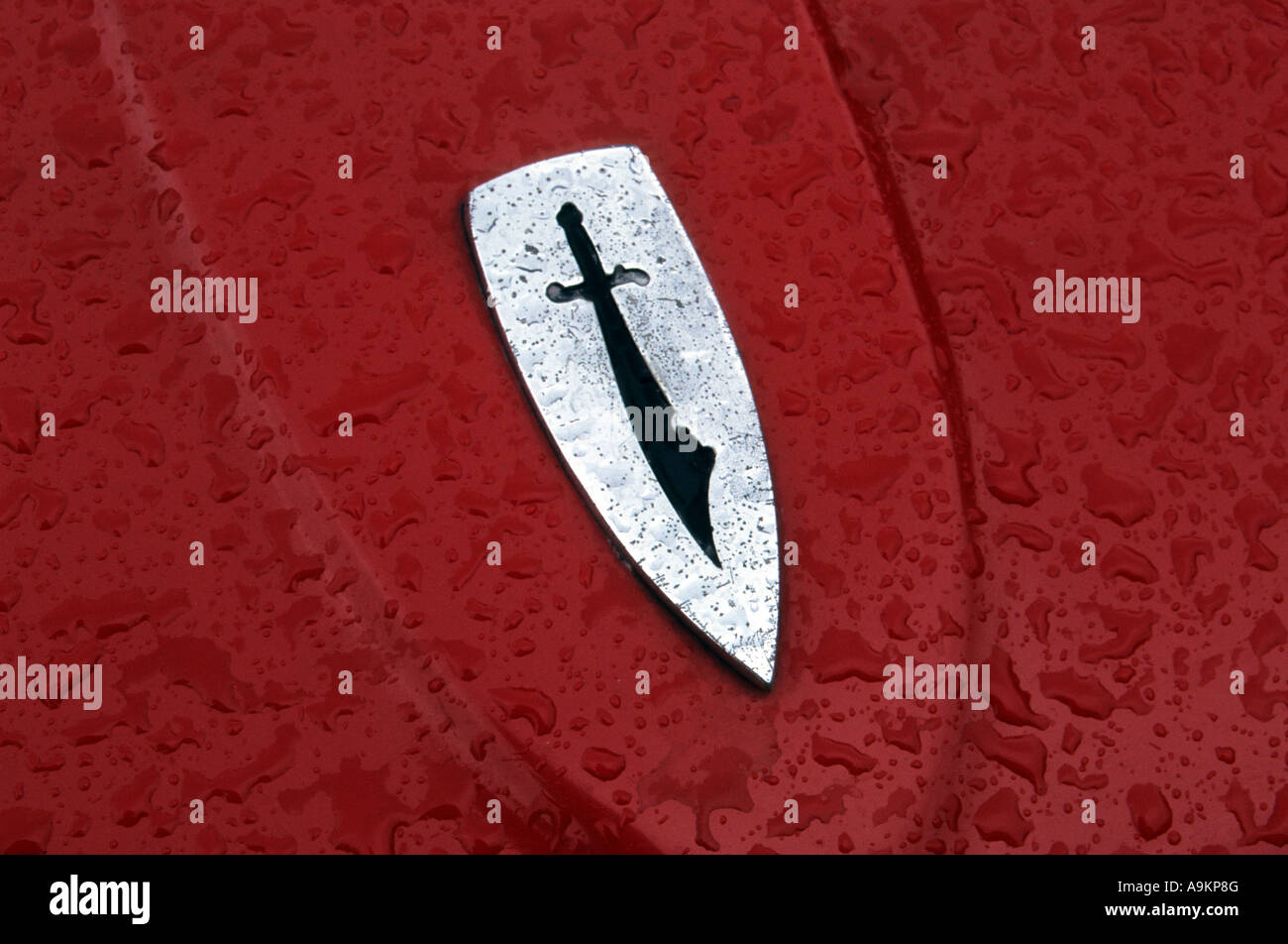 Il Reliant Scimitar. Inglese Il costruttore di auto 1934. Il Reliant badge auto marque British maker auto motif Foto Stock