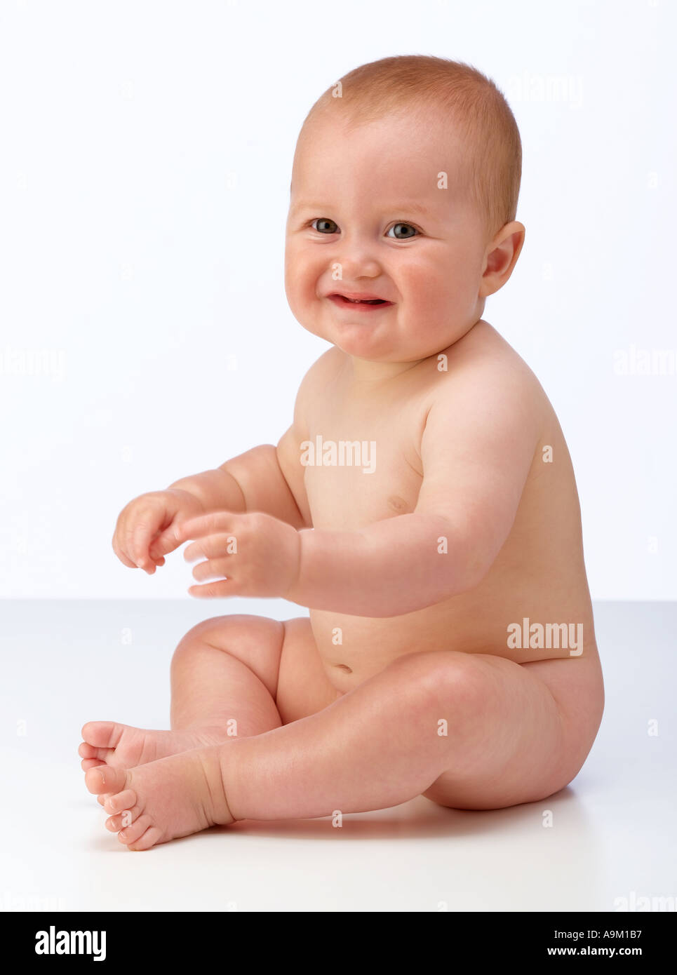 7 mesi baby boy Foto Stock