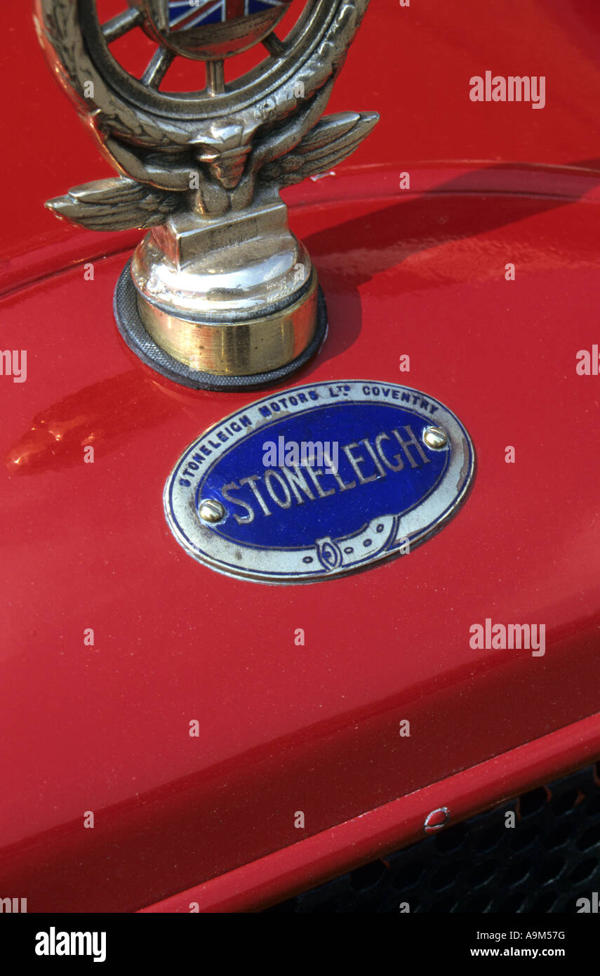 Stoneleigh 9HP Chummy del 1923. Inglese Il costruttore di auto 1912 a 1924. Stoneleigh auto auto badge marque British maker Foto Stock