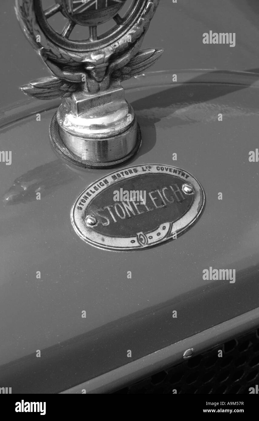 Stoneleigh 9HP Chummy del 1923. Inglese Il costruttore di auto 1912 a 1924. Stoneleigh auto auto badge marque British maker Foto Stock