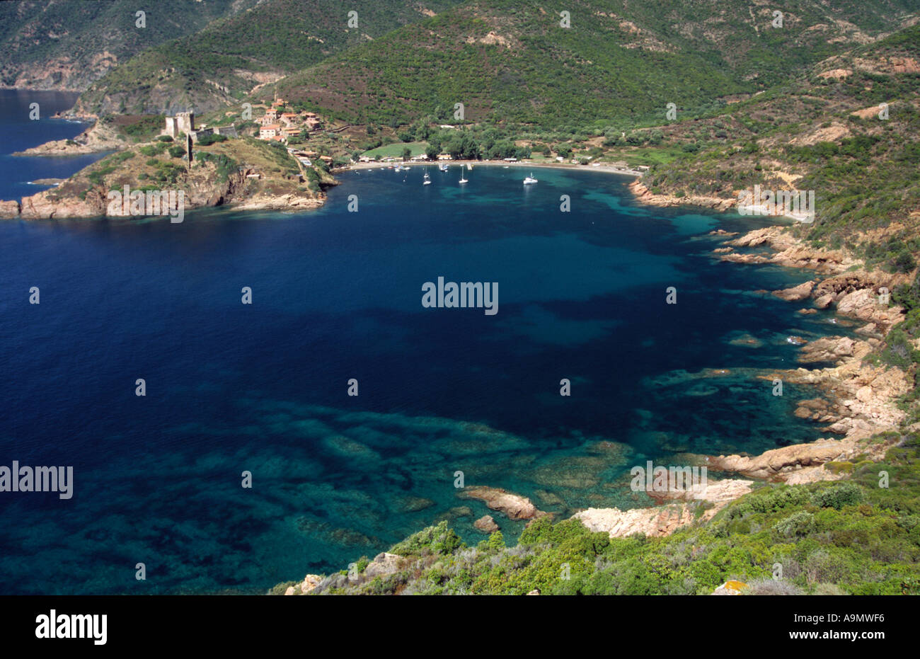 Girolata, Corsica Francia Foto Stock