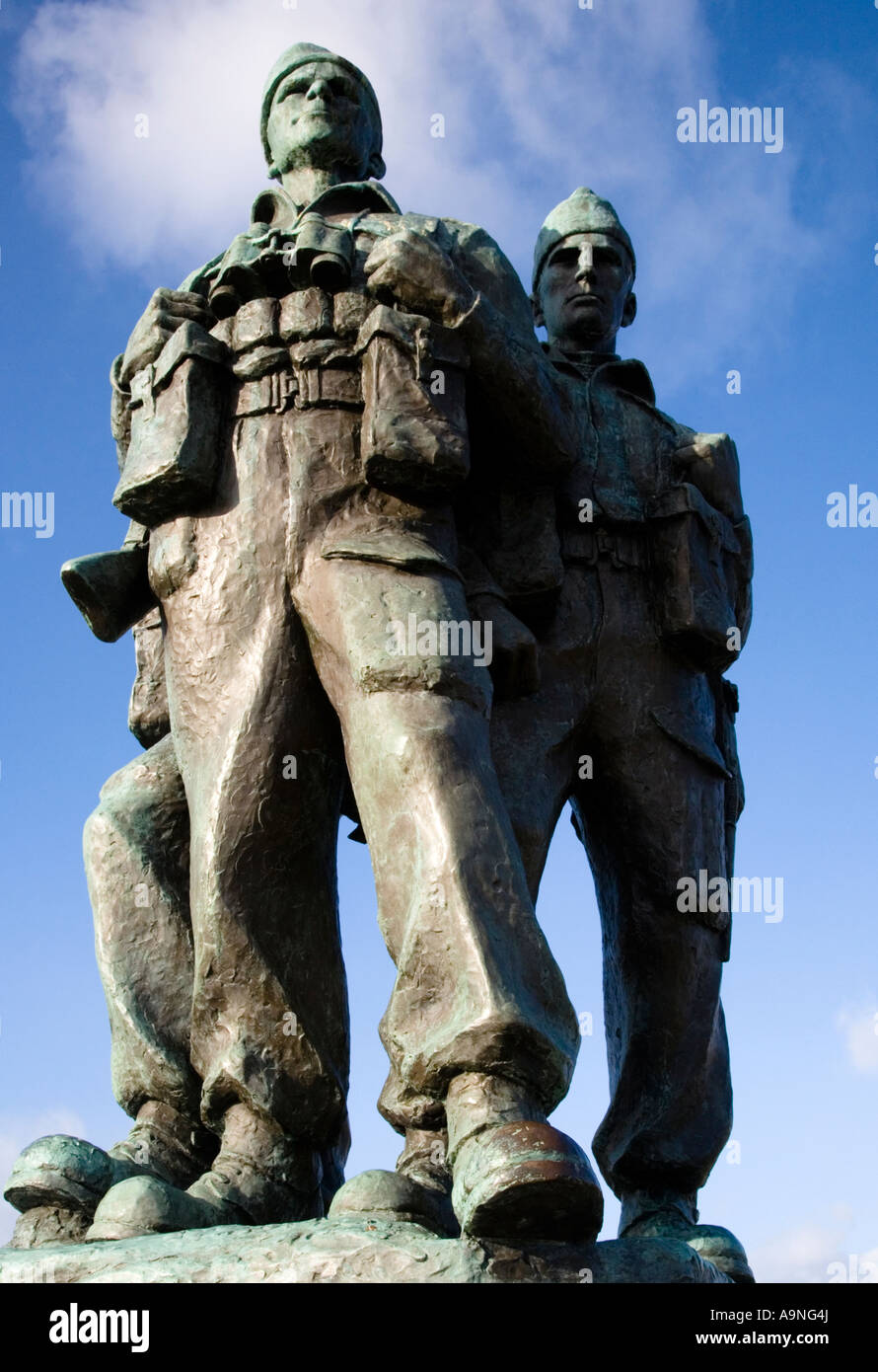 Memoriale di guerra a Spean Bridge vicino a Fort William dedicata al Royal Marine Commando Foto Stock