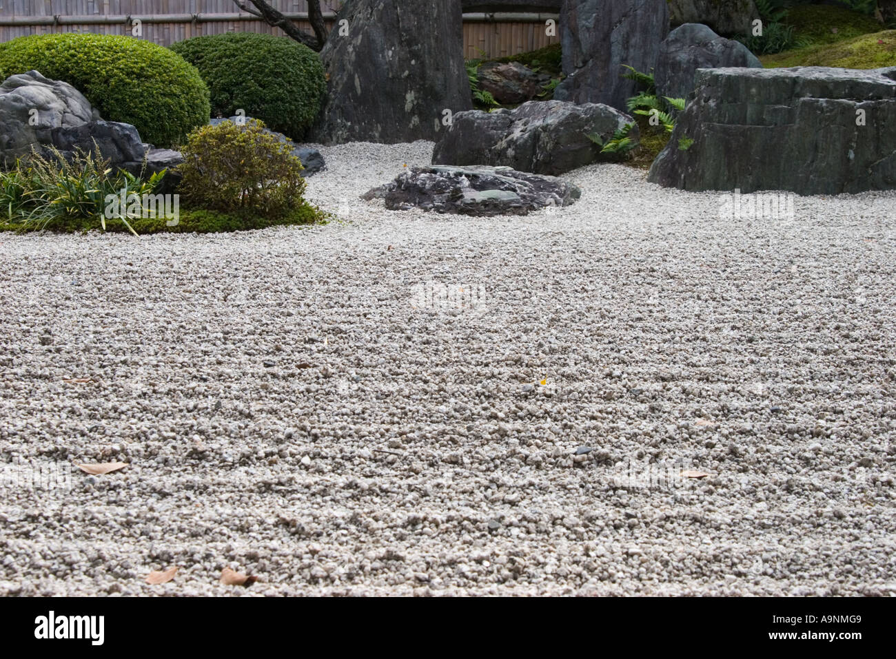 La zen rock garden a Korin-in che è un subtemple del tempio Daitokuji, Kyoto, Giappone Foto Stock