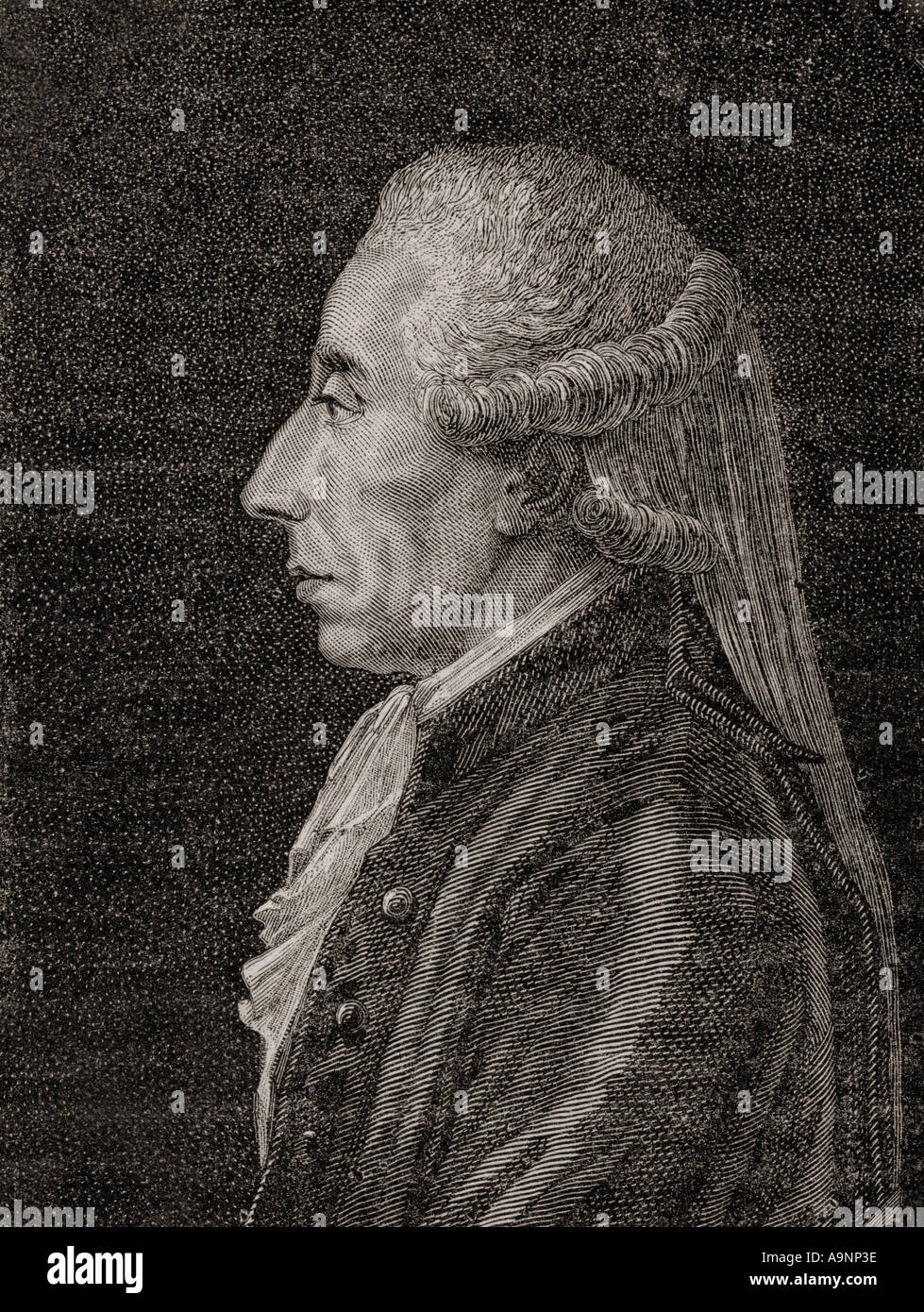 Jean Sylvain Bailly, 1736 - 1793. Astronomo francese, matematico, Massone e leader politico della prima parte della rivoluzione francese. Foto Stock