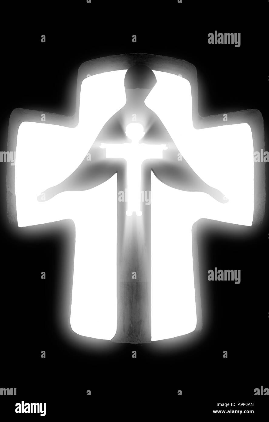Spirituale religioso croce concettuale Foto Stock