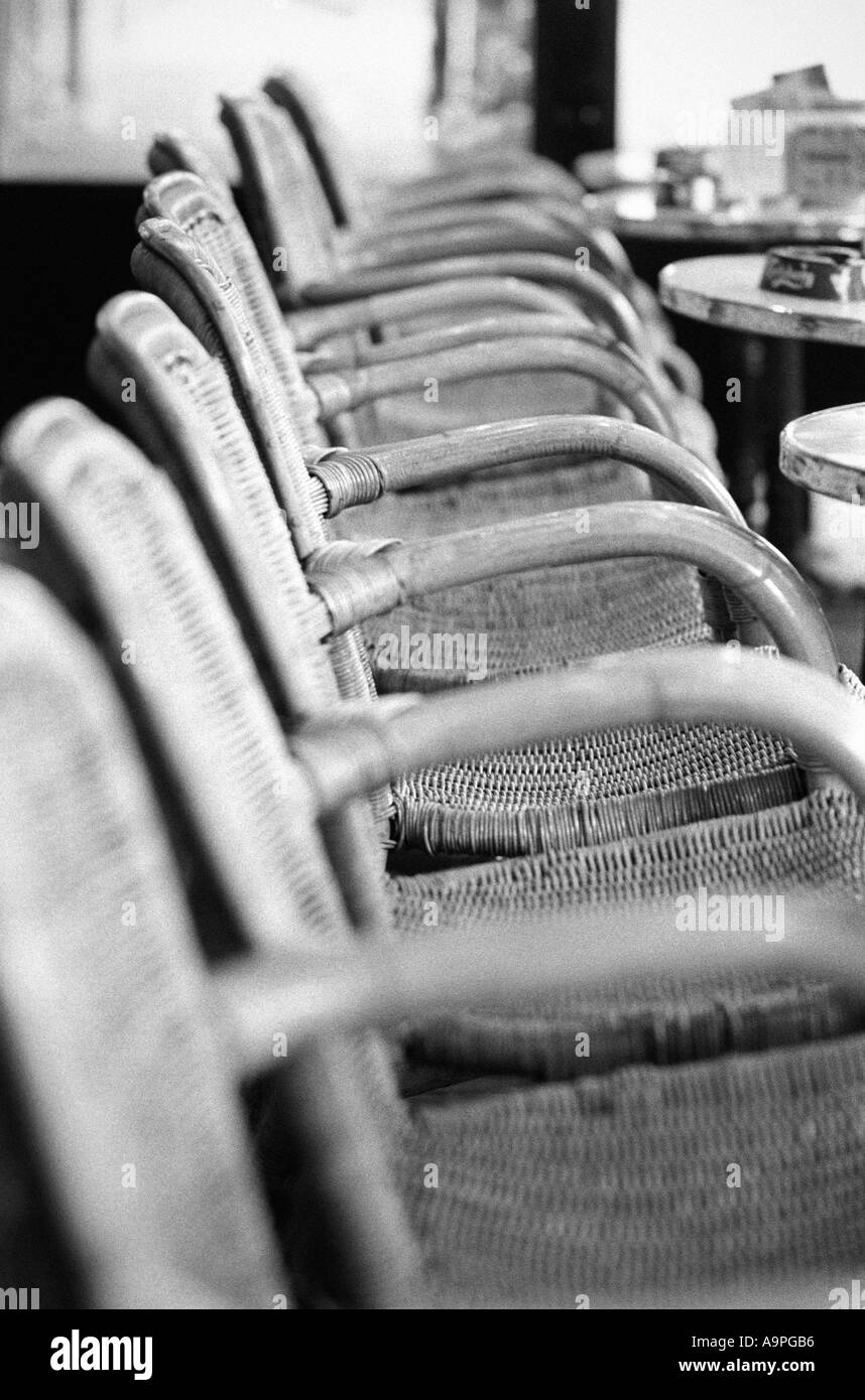 Un tipico street cafe a Bruxelles Belgio Foto Stock
