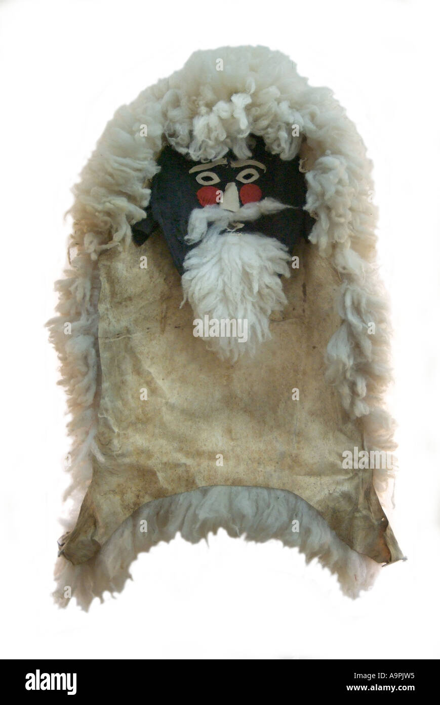 Mummer mummery Bulgaria Bulgaria sud est europa meridionale folk tradizione folklore personalizzato travestimento in costume tradizionale Foto Stock