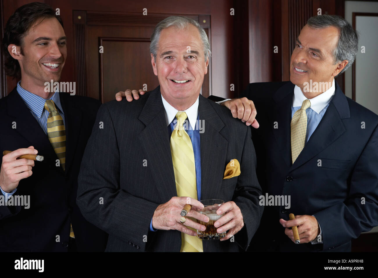 Ritratto di tre uomini di affari Foto Stock