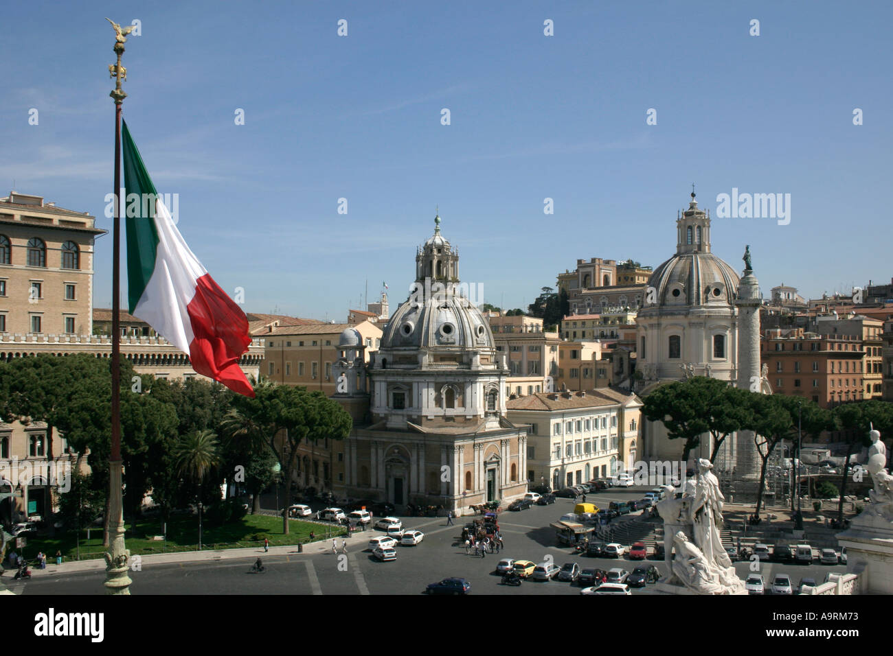 Vista da Victor Emmanuel monument roma, Italia. Foto Stock