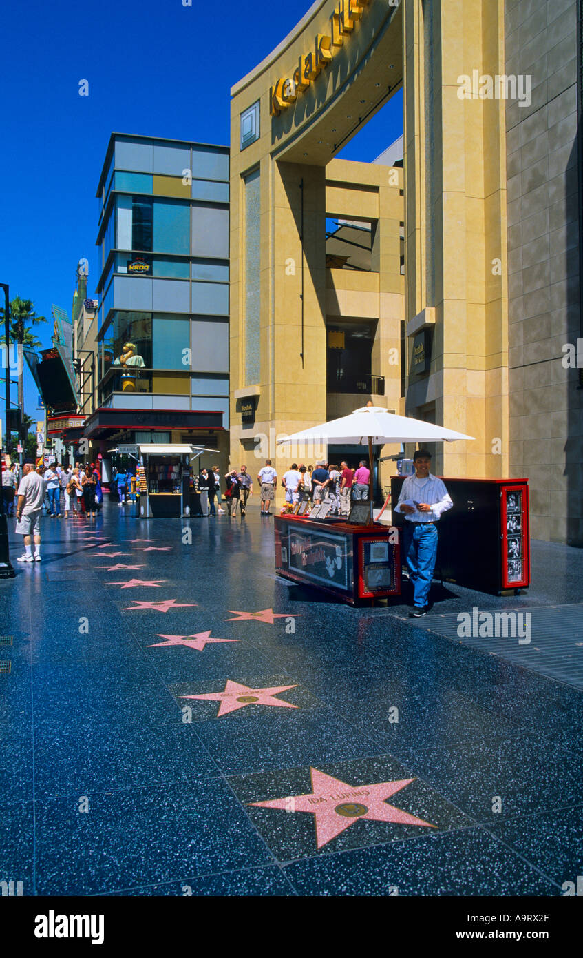 WALK OF FAME DI HOLLYWOOD BOULEVARD LOS ANGELES Foto Stock