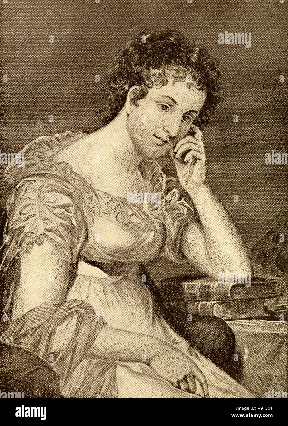 Maria Edgeworth, 1767 - 1849. Romanziere inglese. Foto Stock