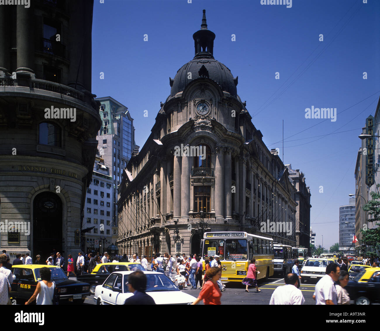 LA BOLSA STOCK EXCHANGE QUARTIERE FINANZIARIO DI SANTIAGO DEL CILE Foto Stock