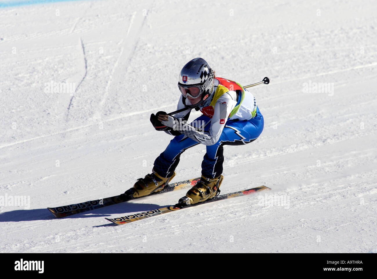 Petra Smarzova LW6 8 2 della Slovacchia a Womens Sci Alpino Super G la concorrenza Foto Stock