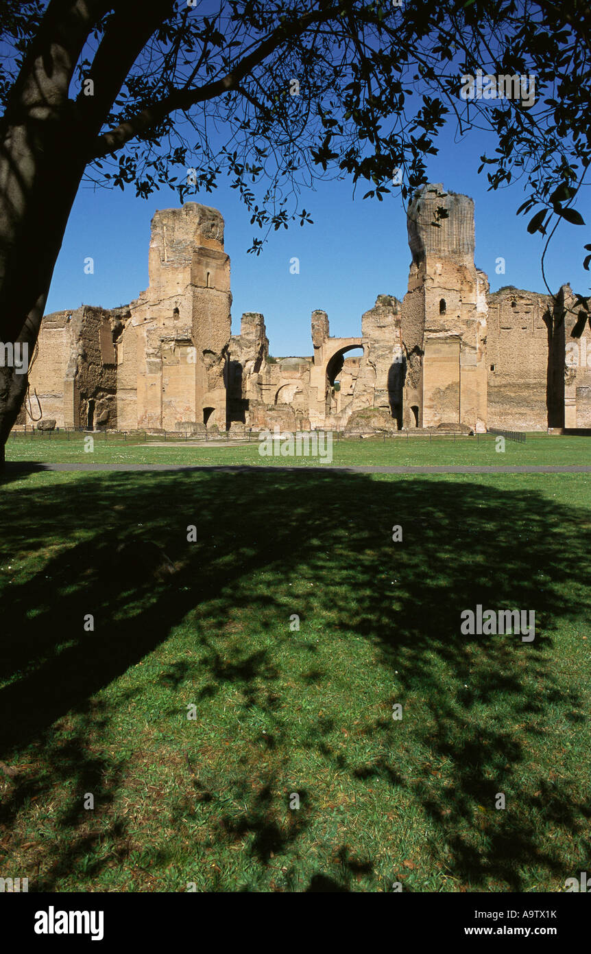 Roma Italia Le Terme di Caracalla Terme di Caracalla Foto Stock