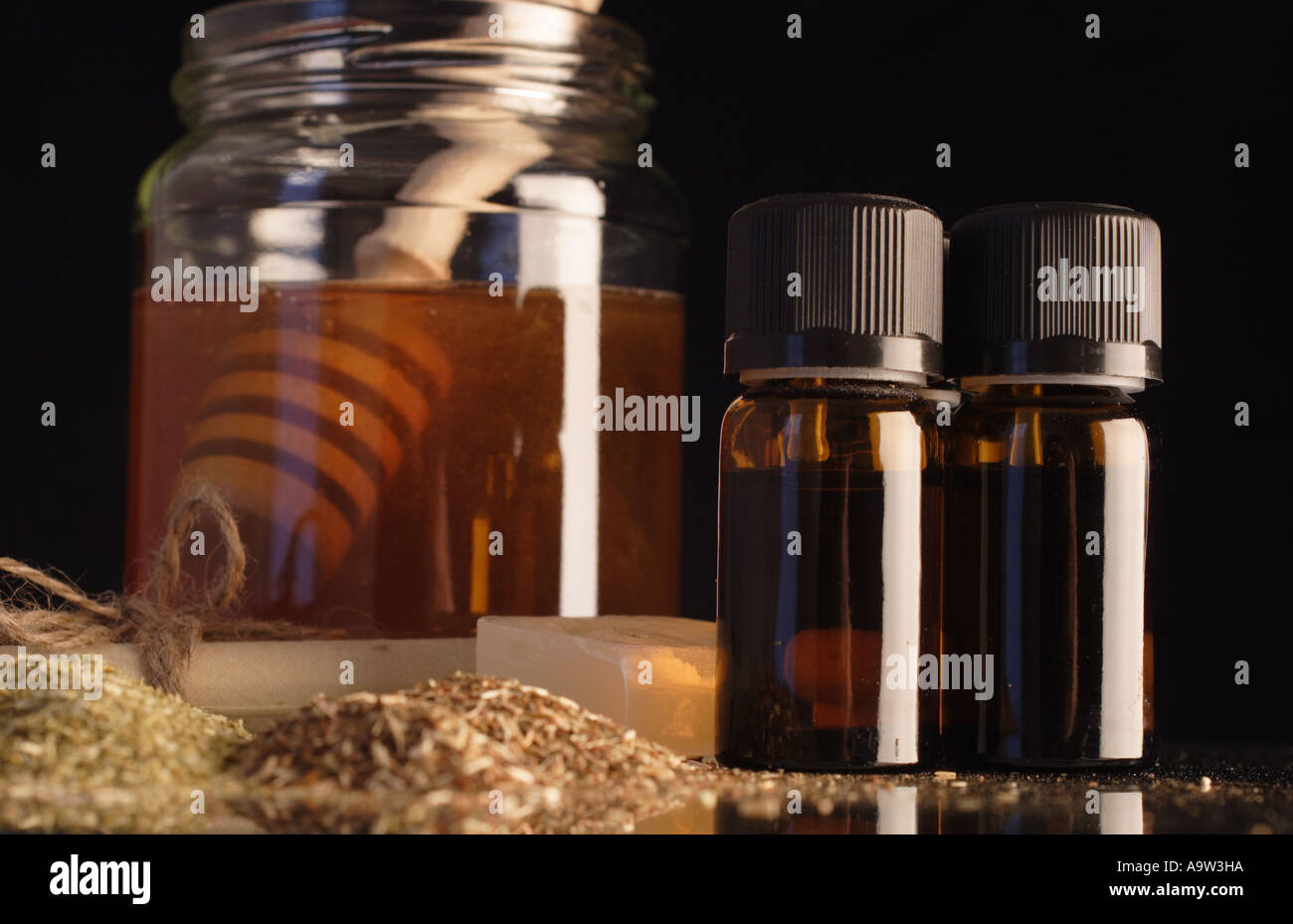 Orecchio speratura ingredienti di terapia Foto Stock