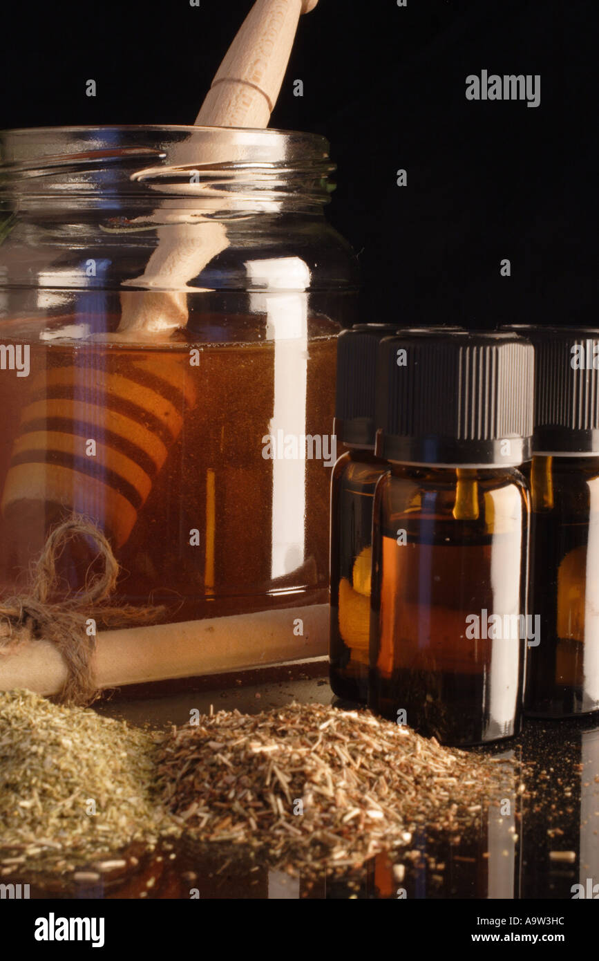 Orecchio speratura ingredienti di terapia Foto Stock