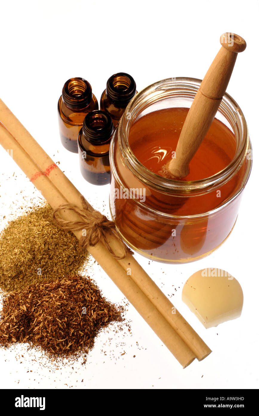 Orecchio speratura ingredienti di terapia Foto Stock