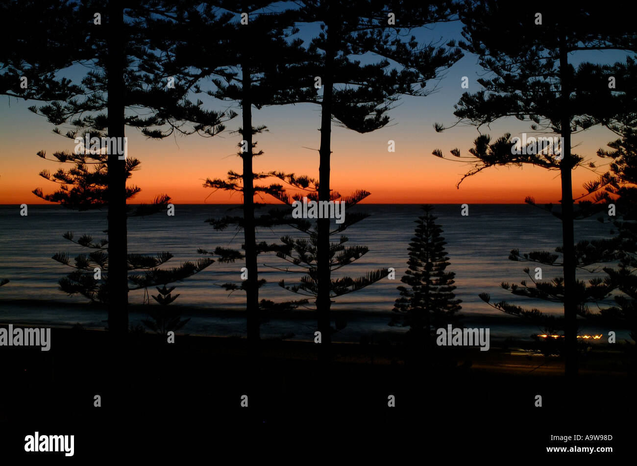 Alba sul faggio Manly, North Shore Sydney Foto Stock