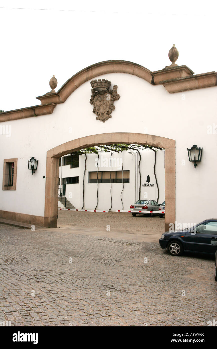 Esterno delle cantine Sandeman Porto Portogallo Foto Stock